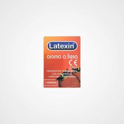 Latexin aroma fresa, preservativo unitario
